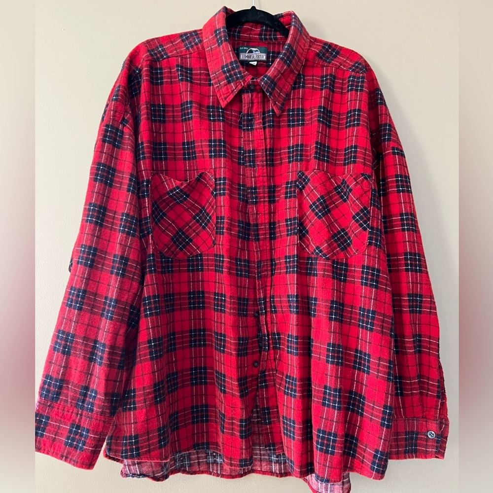 Vintage Plaid Button Down Shirt size XXL